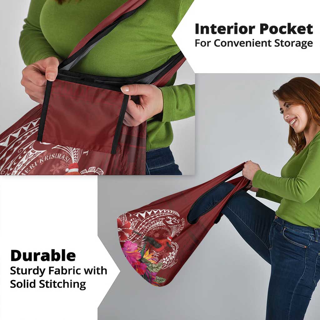 Personalized Samoa Meri Krisimasi Grocery Bag Segasegamau'u Mix Siapo