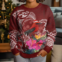 Personalized Samoa Meri Krisimasi Kid Ugly Christmas Sweater Segasegamau'u Mix Siapo LT7 - Polynesian Pride