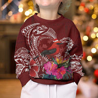 Personalized Samoa Meri Krisimasi Kid Ugly Christmas Sweater Segasegamau'u Mix Siapo LT7 - Polynesian Pride