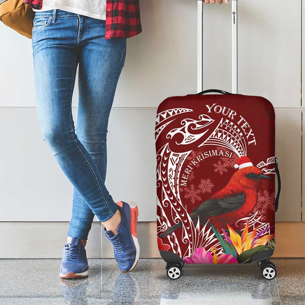 Personalized Samoa Meri Krisimasi Luggage Cover Segasegamau'u Mix Siapo LT7 - Polynesian Pride