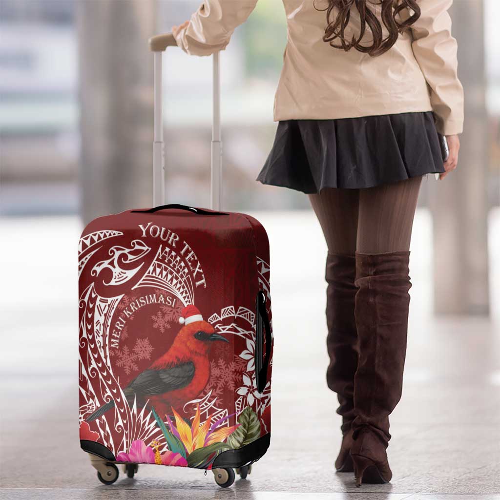 Personalized Samoa Meri Krisimasi Luggage Cover Segasegamau'u Mix Siapo LT7 - Polynesian Pride