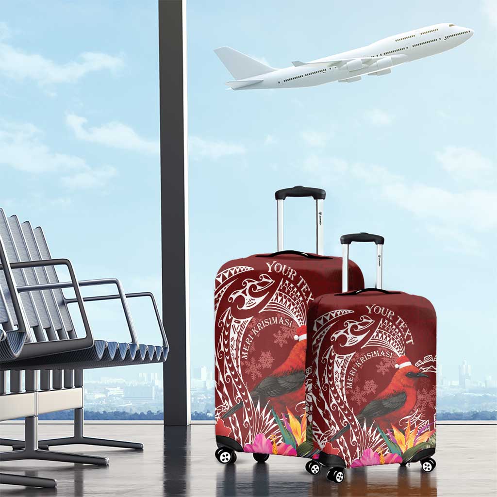 Personalized Samoa Meri Krisimasi Luggage Cover Segasegamau'u Mix Siapo LT7 - Polynesian Pride