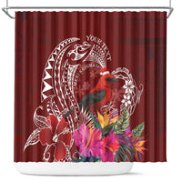 Personalized Samoa Meri Krisimasi Shower Curtain Segasegamau'u Mix Siapo