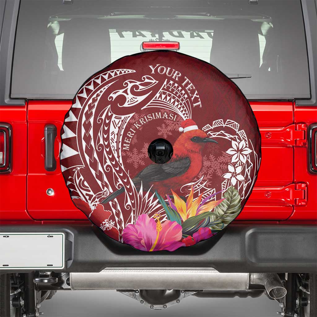 Personalized Samoa Meri Krisimasi Spare Tire Cover Segasegamau'u Mix Siapo LT7 - Polynesian Pride