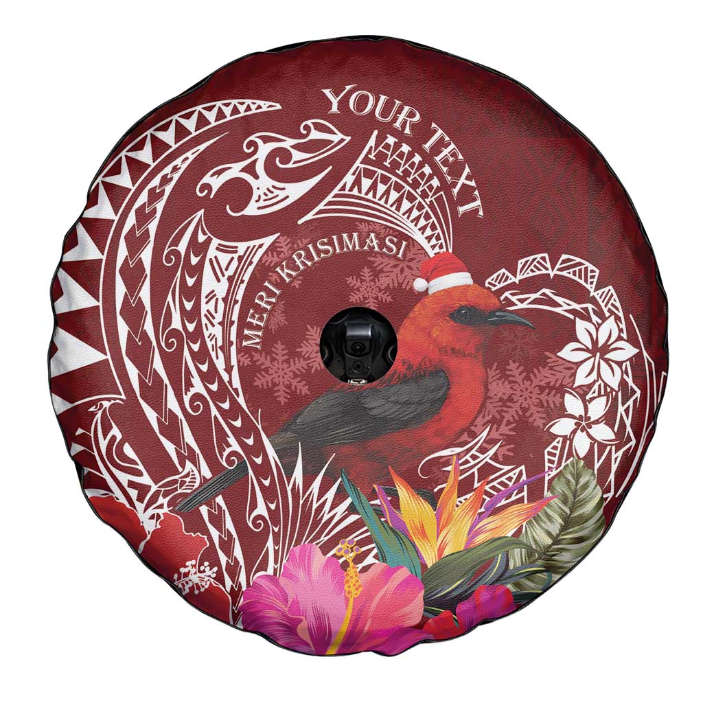 Personalized Samoa Meri Krisimasi Spare Tire Cover Segasegamau'u Mix Siapo LT7 - Polynesian Pride