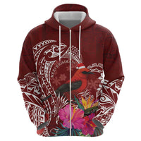 Personalized Samoa Meri Krisimasi Zip Hoodie Segasegamau'u Mix Siapo