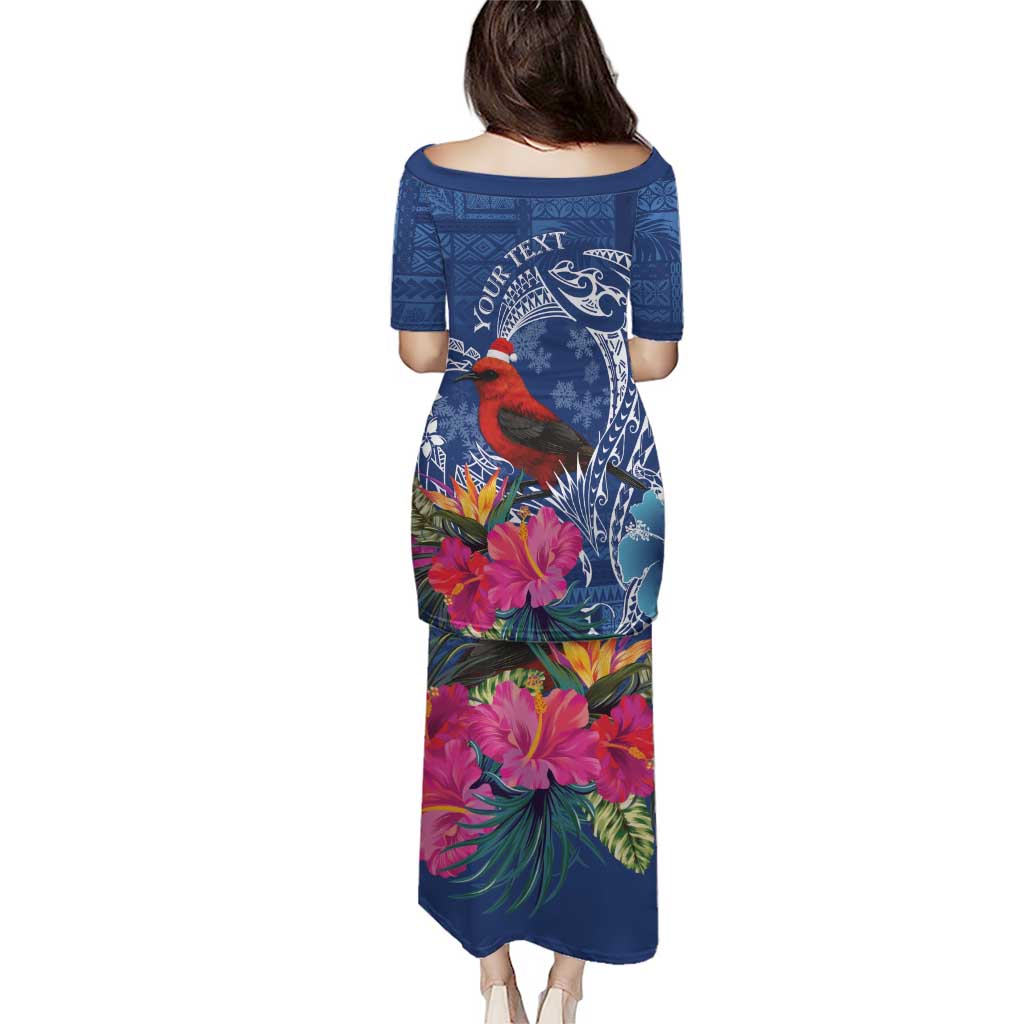 Personalized Samoa Christmas Puletasi Cardinal Honeyeater Mix Siapo