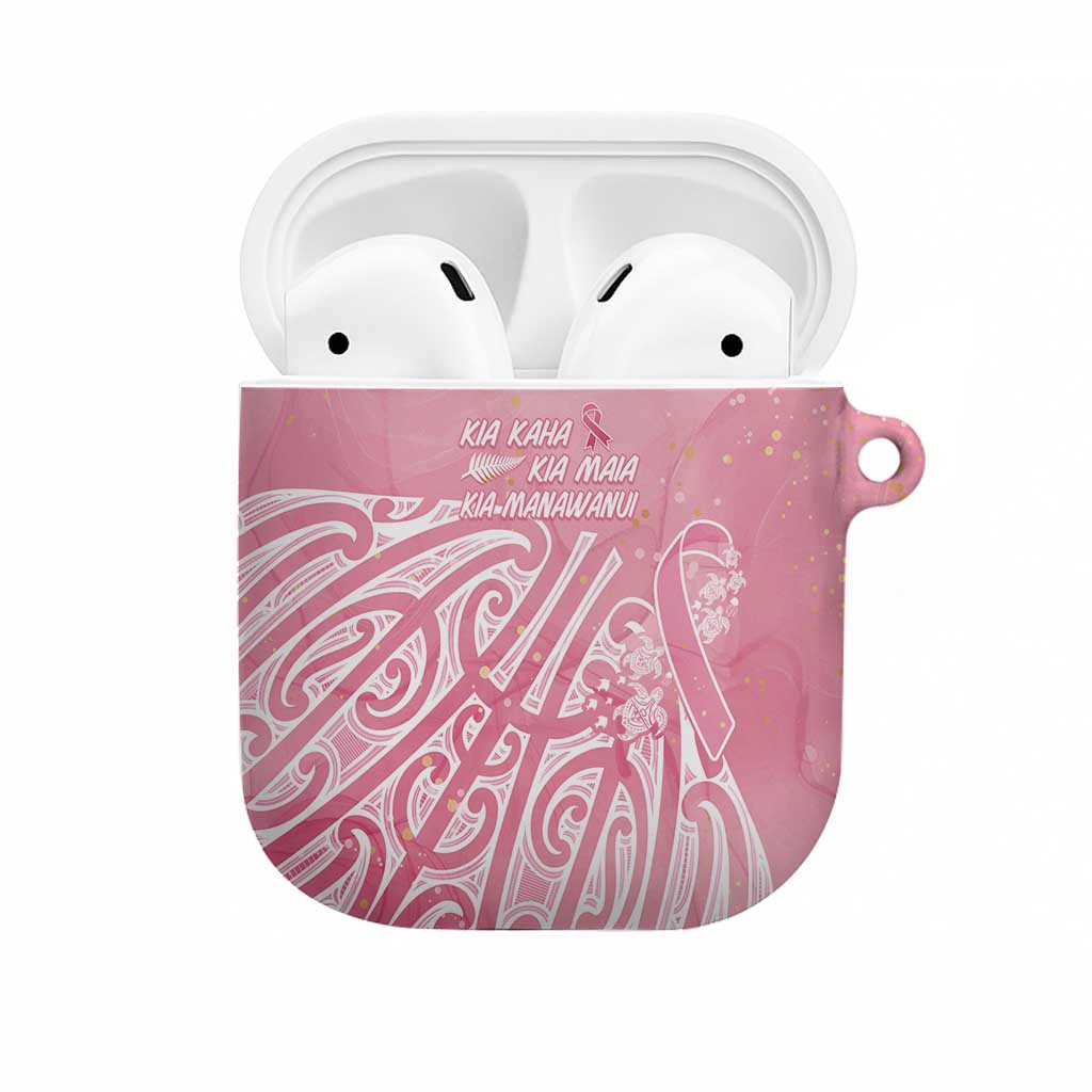 Breast Cancer Awareness Maori AirPods Case Kia Kaha Kia Maia Kia Manawanui - Polynesian Pride