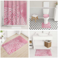 Breast Cancer Awareness Maori Bathroom Set Kia Kaha Kia Maia Kia Manawanui - Polynesian Pride
