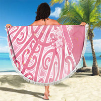 Breast Cancer Awareness Maori Beach Blanket Kia Kaha Kia Maia Kia Manawanui - Polynesian Pride