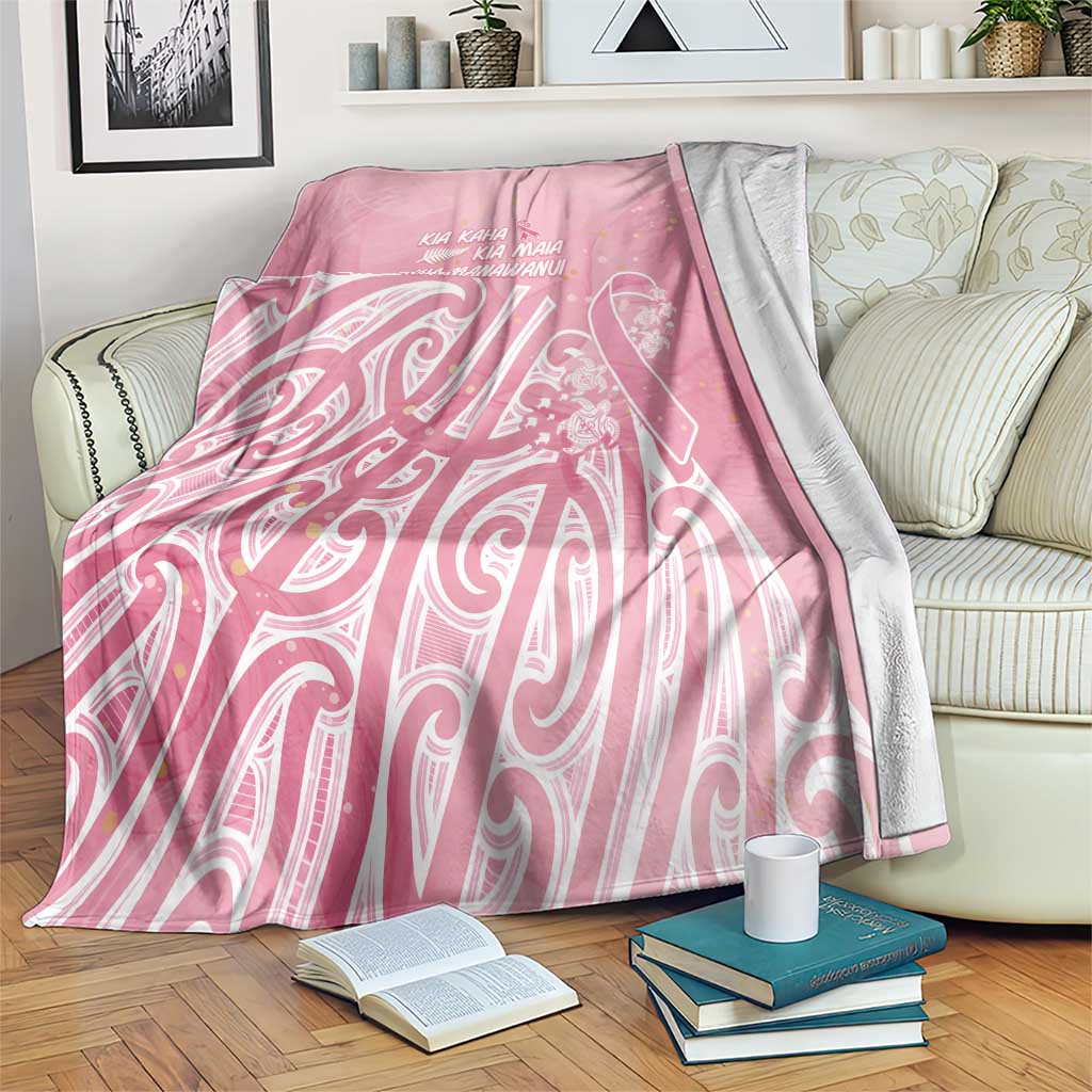 Breast Cancer Awareness Maori Blanket Kia Kaha Kia Maia Kia Manawanui - Polynesian Pride