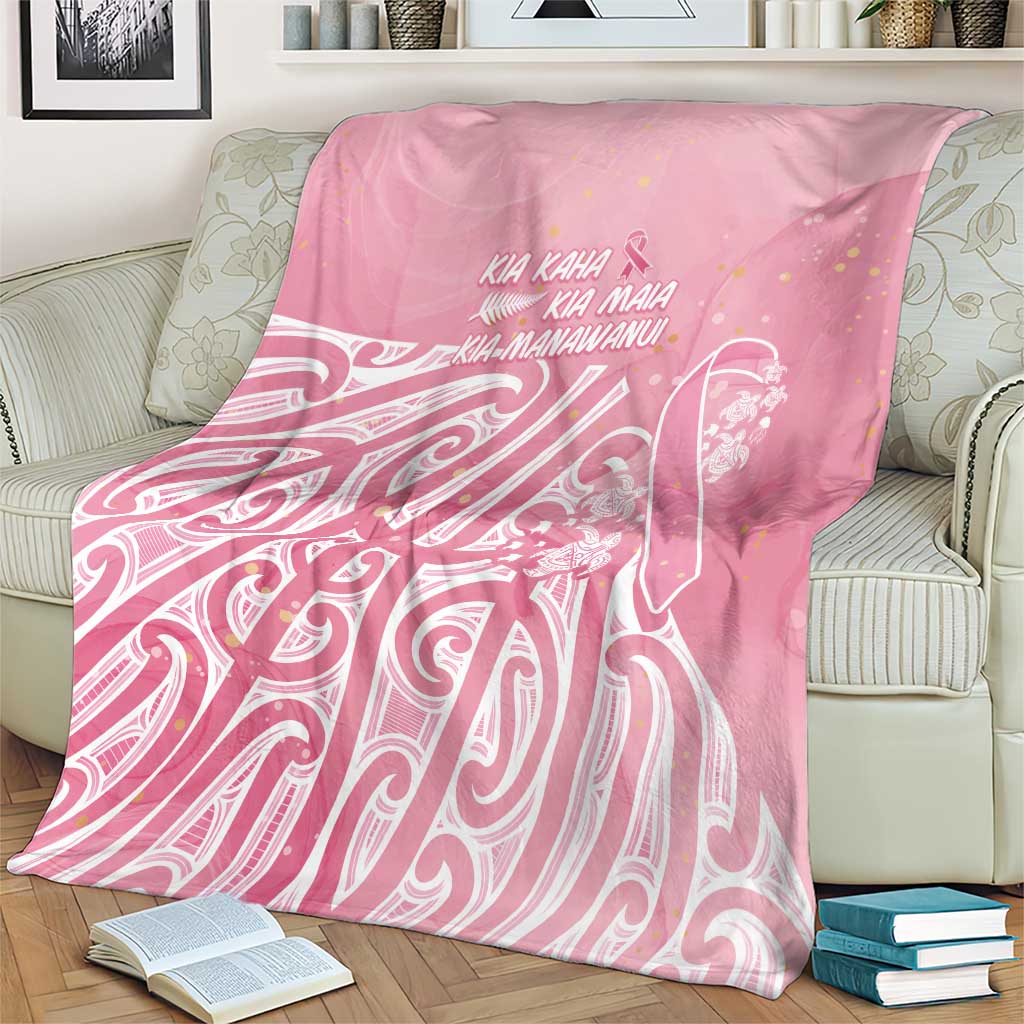 Breast Cancer Awareness Maori Blanket Kia Kaha Kia Maia Kia Manawanui - Polynesian Pride