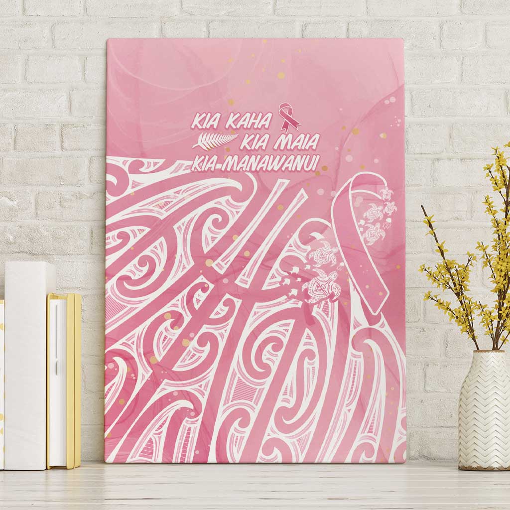 Breast Cancer Awareness Maori Canvas Wall Art Kia Kaha Kia Maia Kia Manawanui - Polynesian Pride