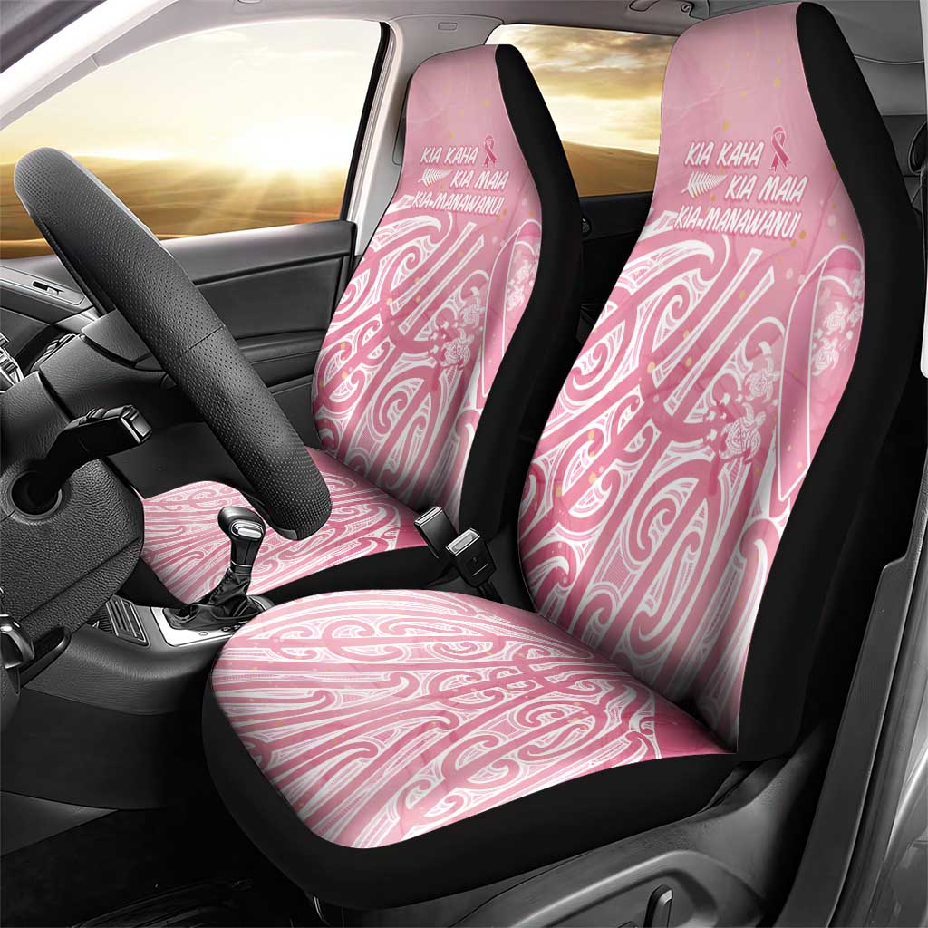 Breast Cancer Awareness Maori Car Seat Cover Kia Kaha Kia Maia Kia Manawanui - Polynesian Pride