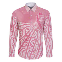 Breast Cancer Awareness Maori Family Matching Puletasi and Hawaiian Shirt Kia Kaha Kia Maia Kia Manawanui - Polynesian Pride