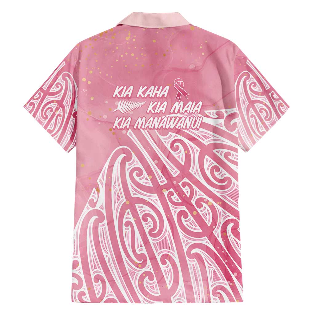 Breast Cancer Awareness Maori Family Matching Summer Maxi Dress and Hawaiian Shirt Kia Kaha Kia Maia Kia Manawanui - Polynesian Pride