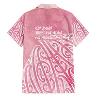 Breast Cancer Awareness Maori Family Matching Tank Maxi Dress and Hawaiian Shirt Kia Kaha Kia Maia Kia Manawanui - Polynesian Pride
