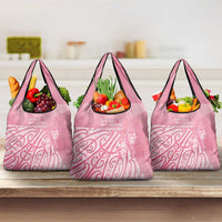 Breast Cancer Awareness Maori Grocery Bag Kia Kaha Kia Maia Kia Manawanui - Polynesian Pride