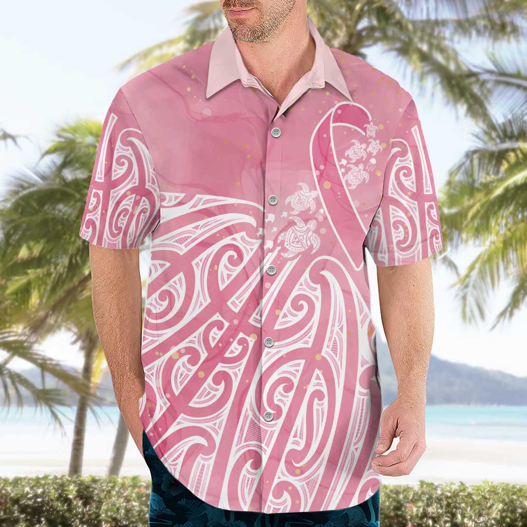 Breast Cancer Awareness Maori Hawaiian Shirt Kia Kaha Kia Maia Kia Manawanui - Polynesian Pride