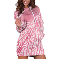 Breast Cancer Awareness Maori Hoodie Dress Kia Kaha Kia Maia Kia Manawanui - Polynesian Pride