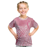 Breast Cancer Awareness Maori Kid T Shirt Kia Kaha Kia Maia Kia Manawanui - Polynesian Pride