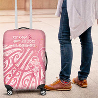 Breast Cancer Awareness Maori Luggage Cover Kia Kaha Kia Maia Kia Manawanui - Polynesian Pride