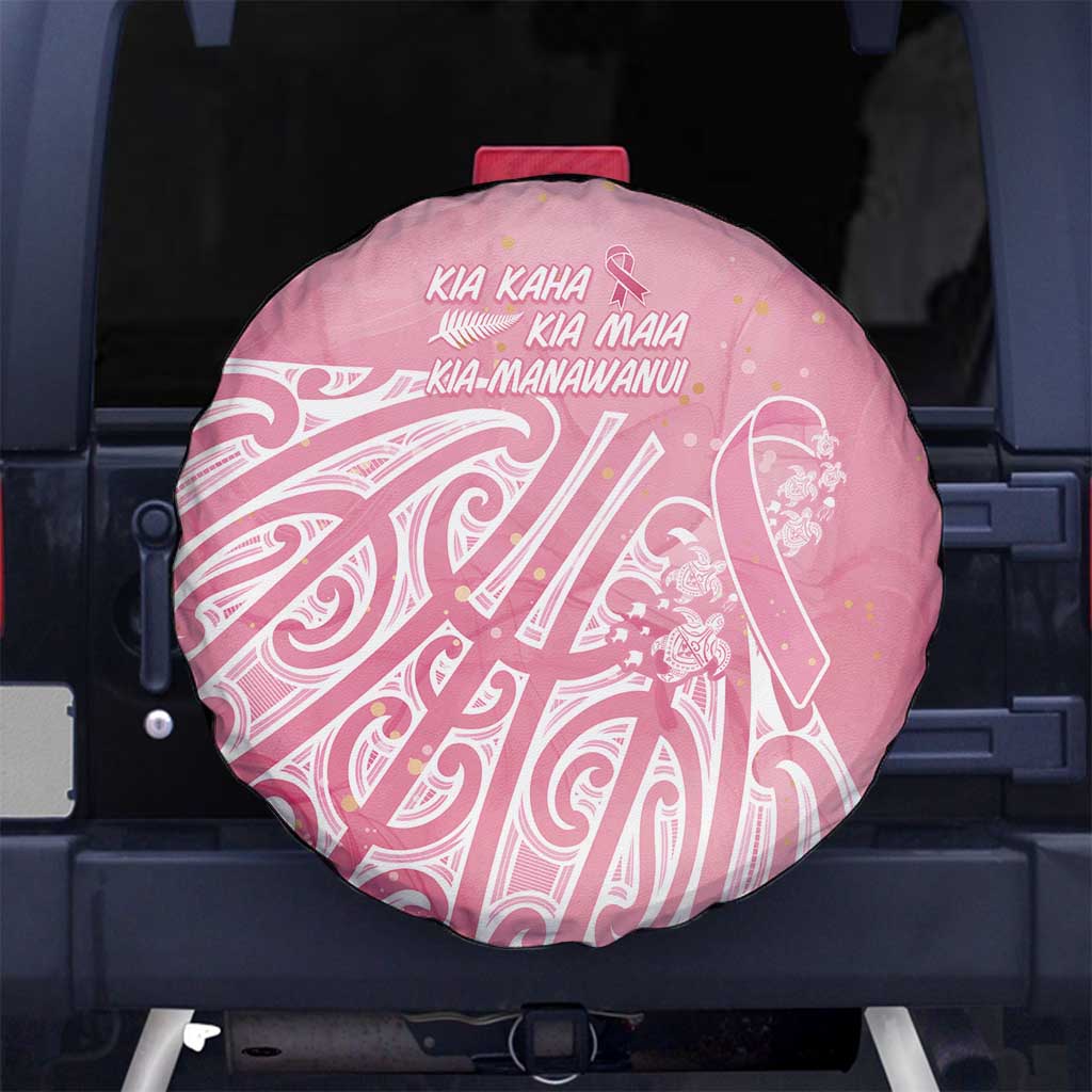 Breast Cancer Awareness Maori Spare Tire Cover Kia Kaha Kia Maia Kia Manawanui - Polynesian Pride