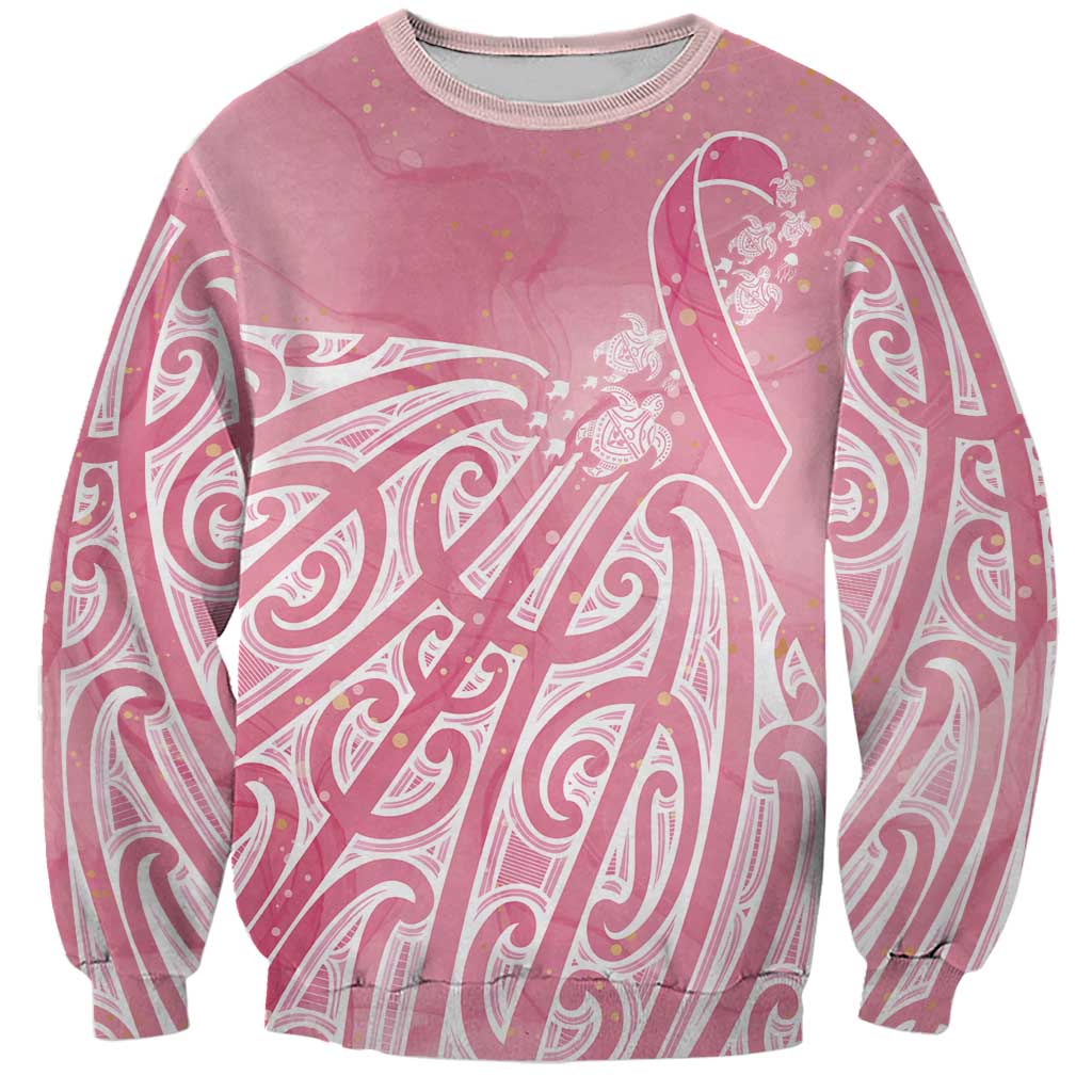 Breast Cancer Awareness Maori Sweatshirt Kia Kaha Kia Maia Kia Manawanui - Polynesian Pride