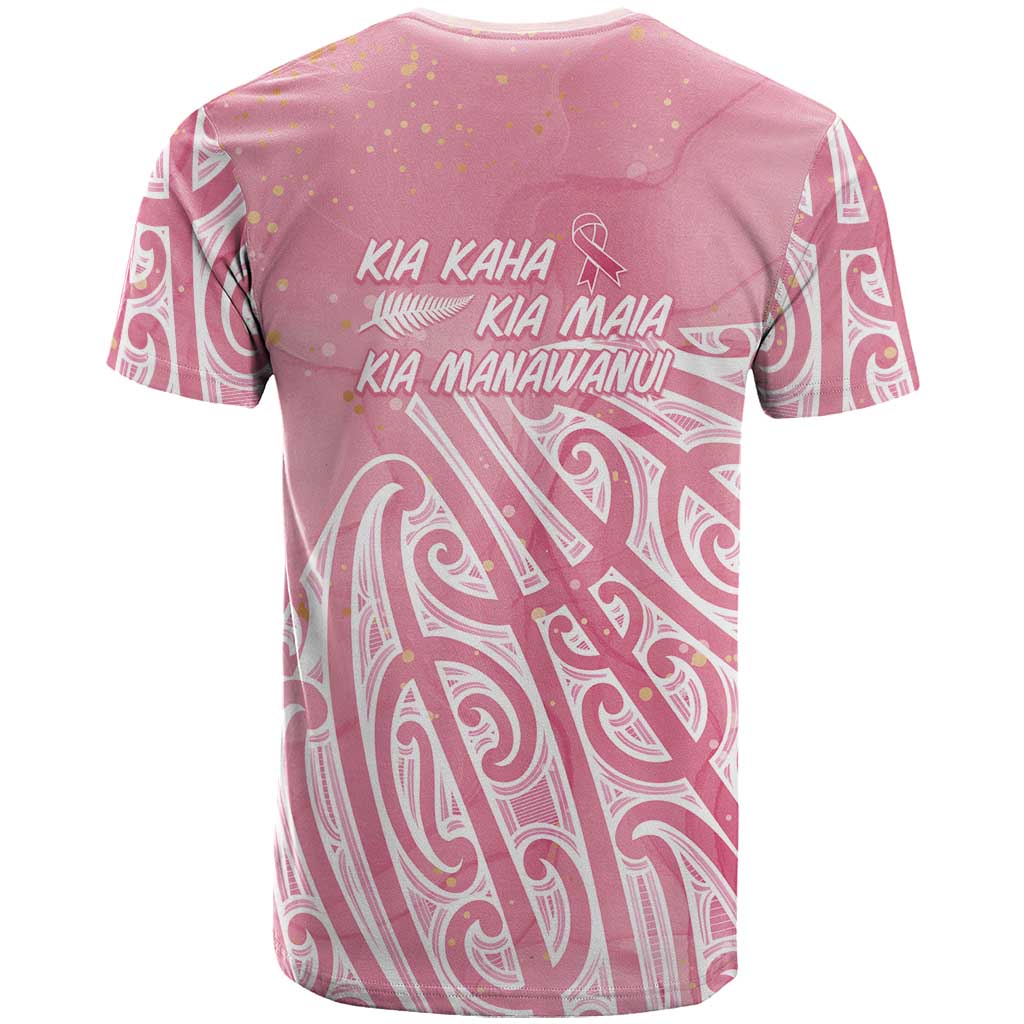 Breast Cancer Awareness Maori T Shirt Kia Kaha Kia Maia Kia Manawanui LT7 - Polynesian Pride