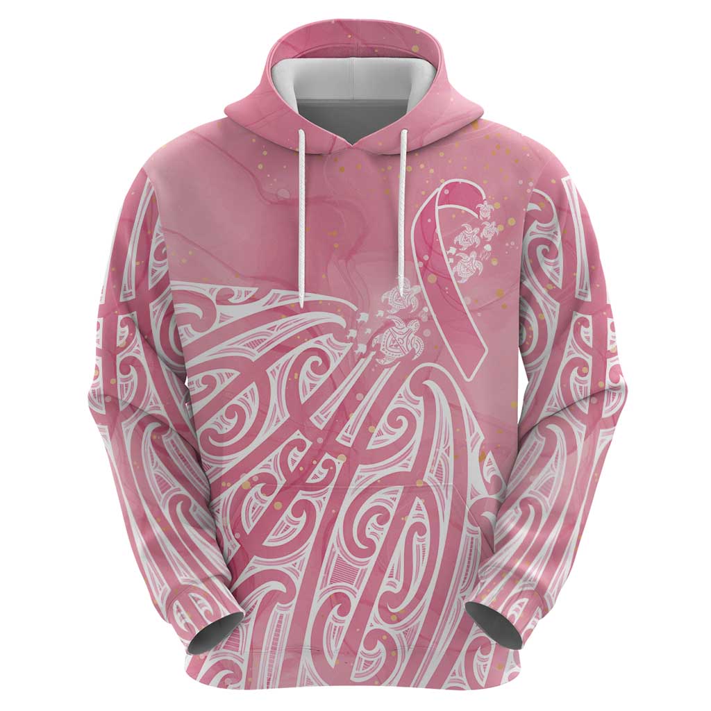 Breast Cancer Awareness Maori Zip Hoodie Kia Kaha Kia Maia Kia Manawanui - Polynesian Pride
