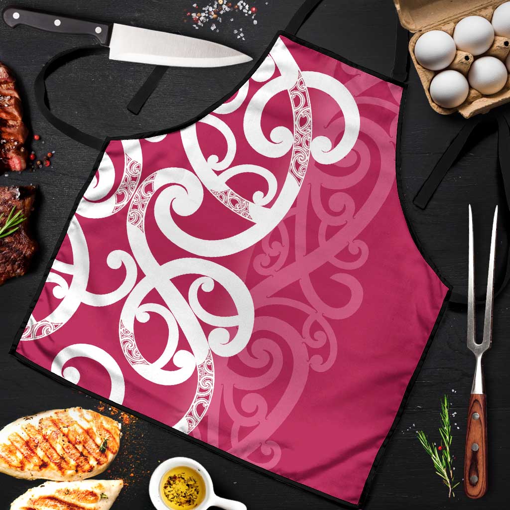 Breast Cancer Awareness Maori Apron Koru Kowhaiwhai - Polynesian Pride