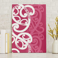 Breast Cancer Awareness Maori Canvas Wall Art Koru Kowhaiwhai - Polynesian Pride