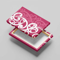 Breast Cancer Awareness Maori Canvas Wall Art Koru Kowhaiwhai - Polynesian Pride