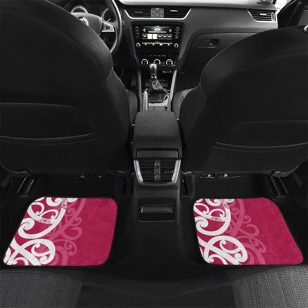 Breast Cancer Awareness Maori Car Mats Koru Kowhaiwhai - Polynesian Pride