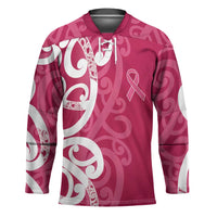 Breast Cancer Awareness Maori Hockey Jersey Koru Kowhaiwhai - Polynesian Pride