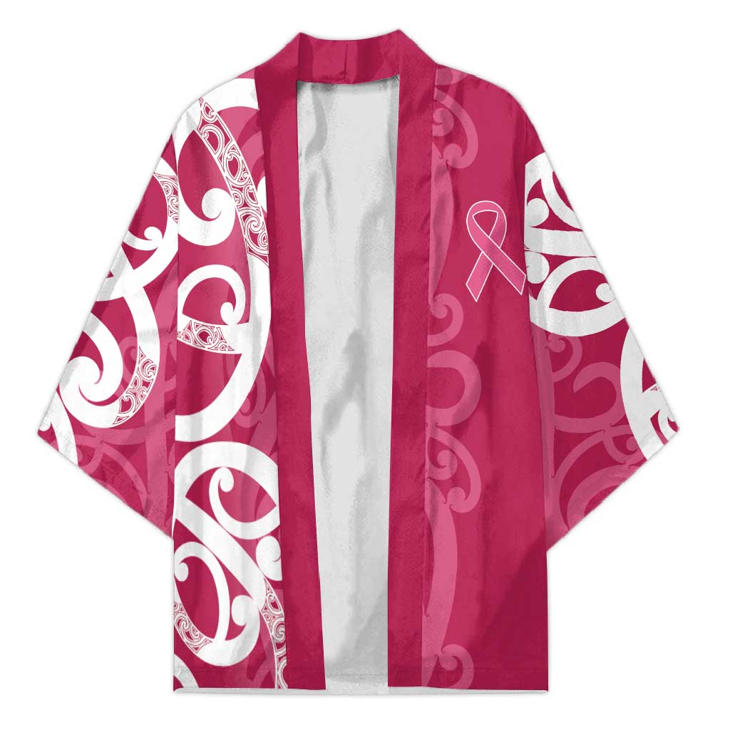 Breast Cancer Awareness Maori Kimono Koru Kowhaiwhai - Polynesian Pride