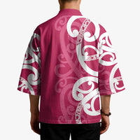 Breast Cancer Awareness Maori Kimono Koru Kowhaiwhai - Polynesian Pride