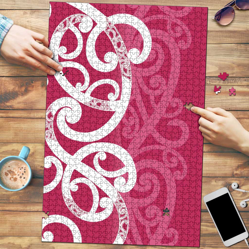 Breast Cancer Awareness Maori Puzzle Koru Kowhaiwhai - Polynesian Pride