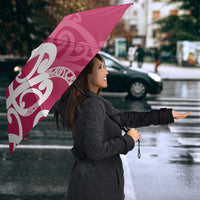 Breast Cancer Awareness Maori Umbrella Koru Kowhaiwhai - Polynesian Pride