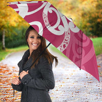 Breast Cancer Awareness Maori Umbrella Koru Kowhaiwhai - Polynesian Pride