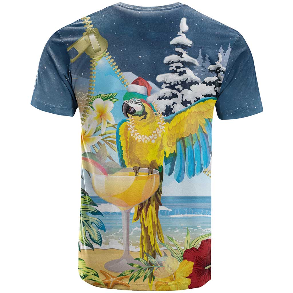 Funny Tropical Christmas T Shirt Tis The Season To Get Tipsy