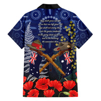 Anzac Family Matching Short Sleeve Bodycon Dress and Hawaiian Shirt Ausralia Aboriginal Mix New Zealand Slouch Hats LT7 - Polynesian Pride