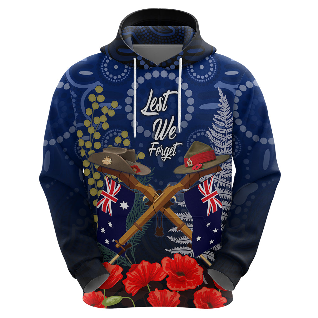 Anzac Hoodie Ausralia Aboriginal Mix New Zealand Slouch Hats LT7 - Polynesian Pride