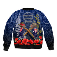 Anzac Sleeve Zip Bomber Jacket Ausralia Aboriginal Mix New Zealand Slouch Hats LT7 - Polynesian Pride