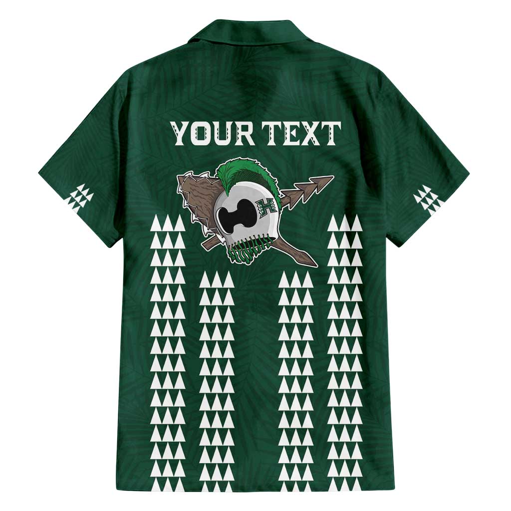 Hawaii Rainbow Warriors Personalized Family Matching Puletasi and Hawaiian Shirt Kakau Ikakai Laau Pama