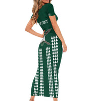 Hawaii Rainbow Warriors Personalized Family Matching Short Sleeve Bodycon Dress and Hawaiian Shirt Kakau Ikakai Laau Pama