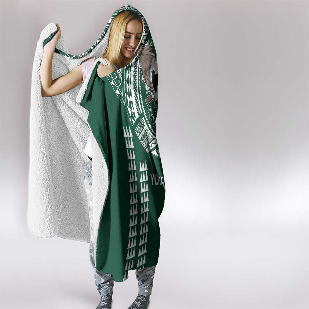 Hawaii Rainbow Warriors Personalized Hooded Blanket Kakau Ikaika Laau Pama LT7 - Polynesian Pride