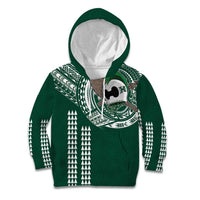 Hawaii Rainbow Warriors Personalized Kid Hoodie Kakau Ikaika Laau Pama LT7 Hoodie Green - Polynesian Pride