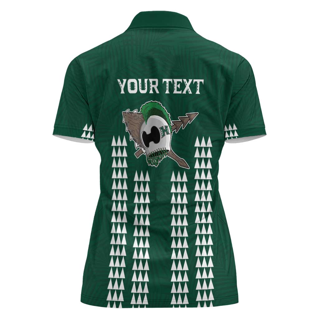 Hawaii Rainbow Warriors Personalized Women Polo Shirt Kakau Ikakai Laau Pama