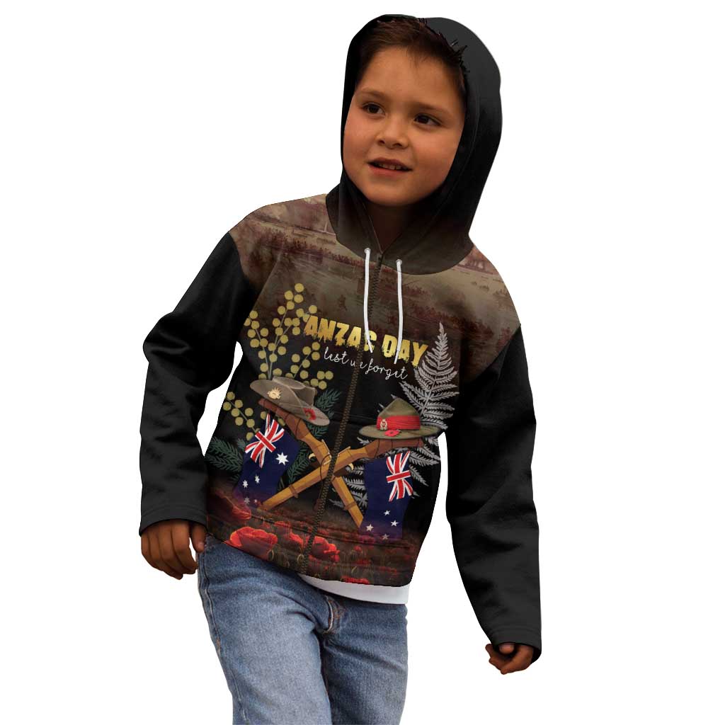 Australia - New Zealand ANZAC Kid Hoodie Gallipoli ANZAC Cove Landing